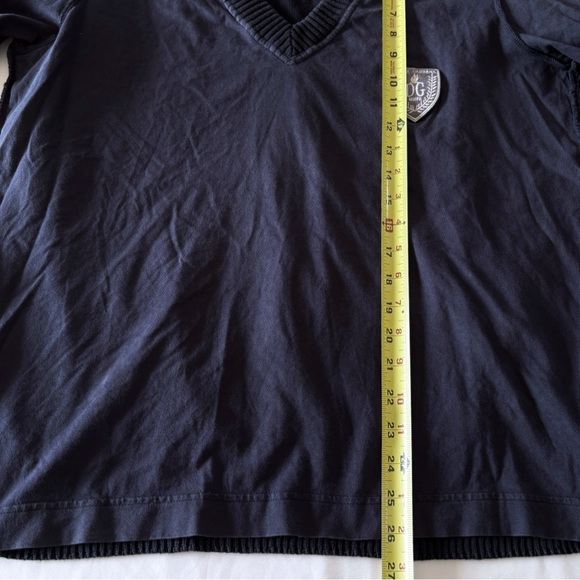 Dolce & Gabbana Navy V-Neck Long Sleeve Sweater Men’s Size 50 DG Crest - Picture 10 of 11
